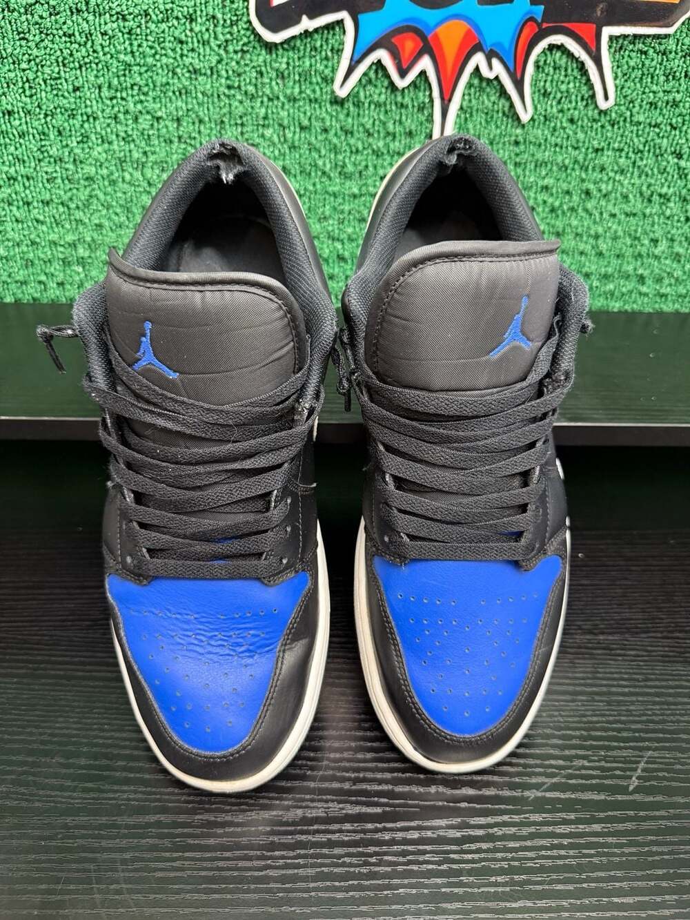 Air Jordan 1 Low Black Royal Toe Men’s Size 12.5 Pre-Owned - Picture 4 of 8